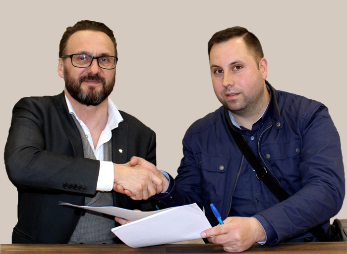 Ilustracja do informacji: Podpisanie umowy z wykonawcą prac nad zalewem "Karaś" w Lubsku
