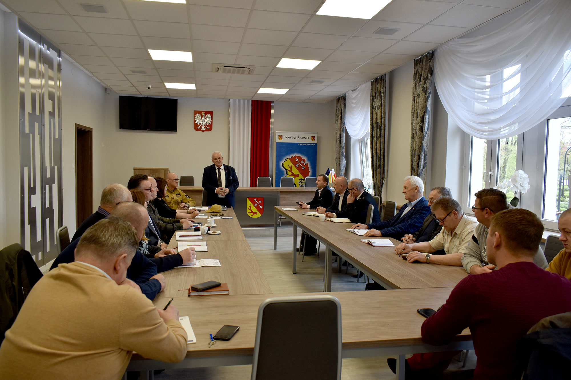 Ilustracja do informacji: Wspólne posiedzenie Zarządu i Komisji Rewizyjnej Oddziału Powiatowego Związku Ochotniczych Straży Pożarnych Rzeczpospolitej Polskiej