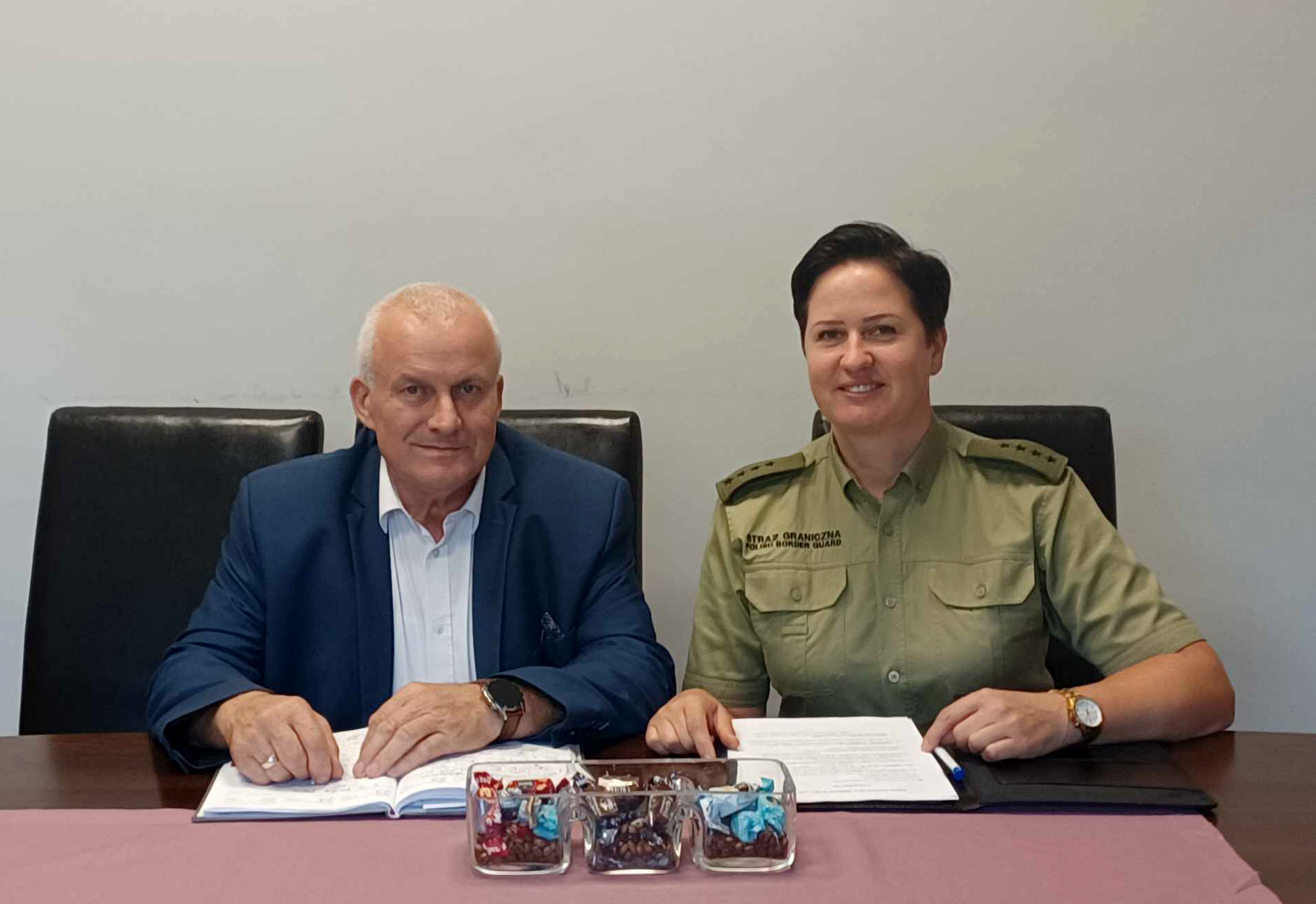 Ilustracja do informacji: Spotkanie z Panią Komendant Placówki Straży Granicznej w Tuplicach