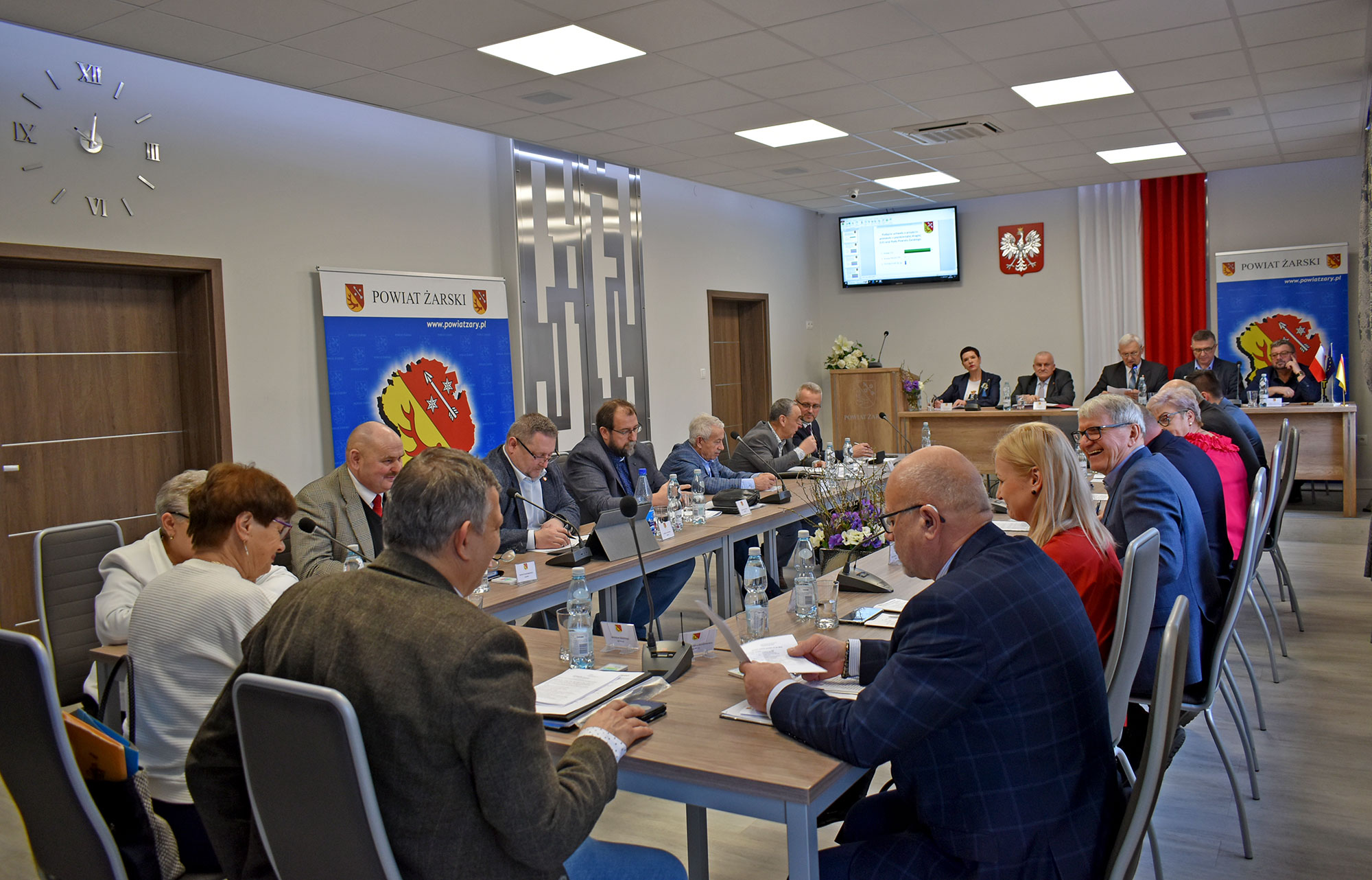 Ilustracja do informacji: LIII sesja Rady Powiatu Żarskiego